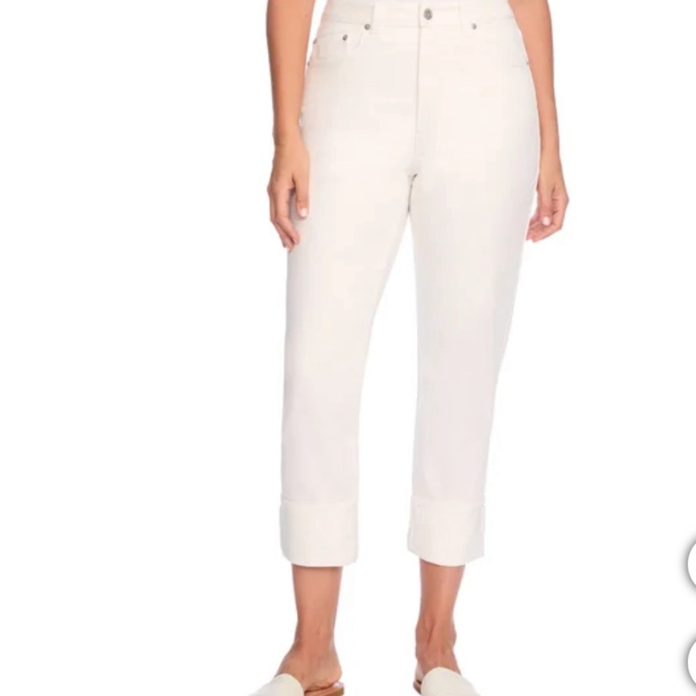 Frye Women's Ivory Cuffed Crop Jean- Size 12